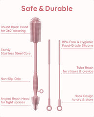 Leucite angled-head bottle brush reaches tight spots