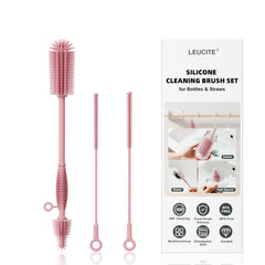 Leucite silicone bottle brush with round head cleans 360° openings