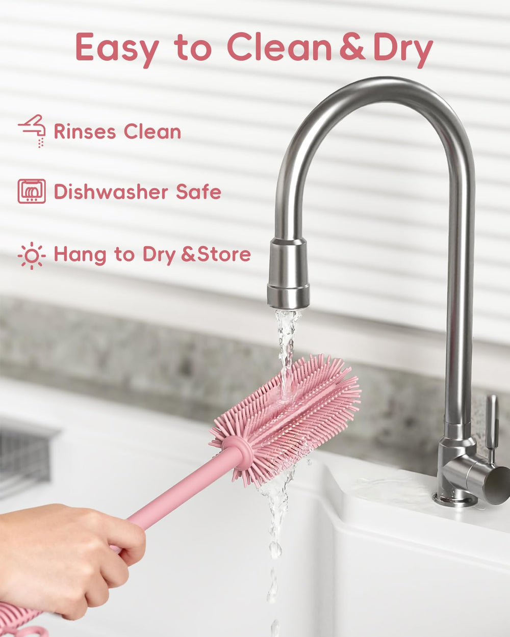 Leucite straw brush 6mm fits narrow straws for thorough cleaning