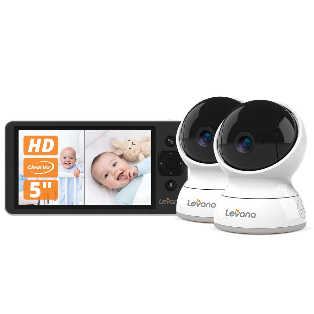 Levana Ella video monitor with 5-inch display for crisp baby viewing.