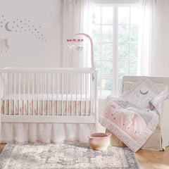 Levtex Baby Colette fitted sheet unicorn rainbows image supports playful bedtime
