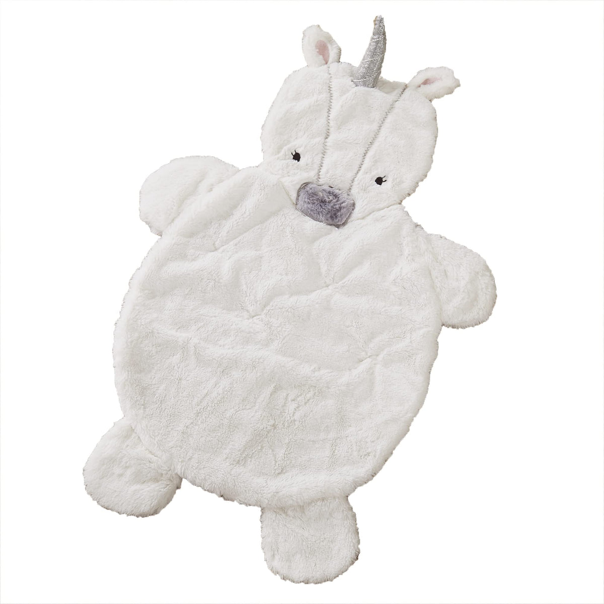 Levtex Baby Colette Playmat unicorn white pink grey plush floor comfort