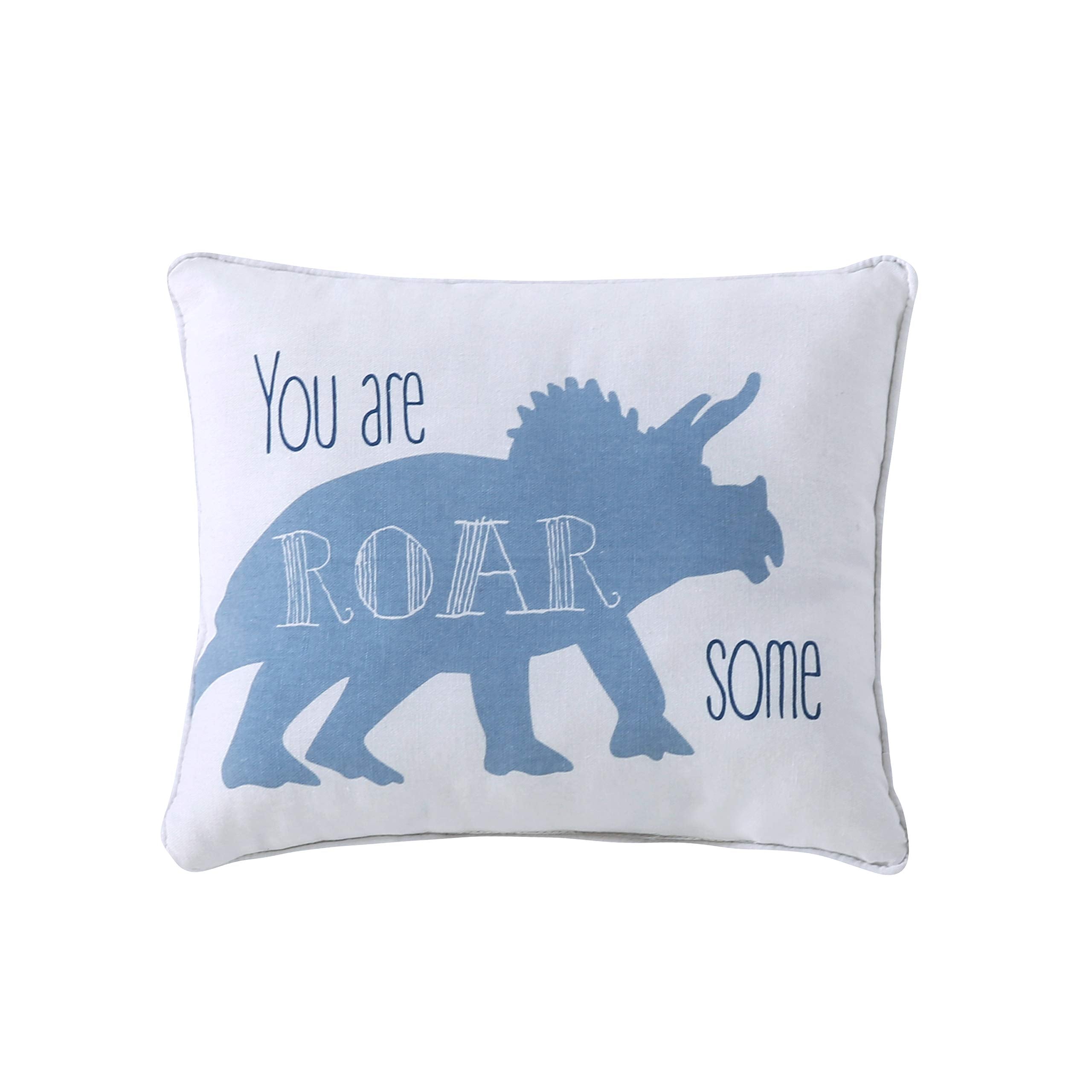 Levtex Baby Dino decorative pillow adds playful detail and cozy touch