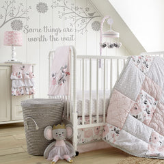Levtex Baby Elise lamp coordinates with Bailey collection for cohesive nursery styling.