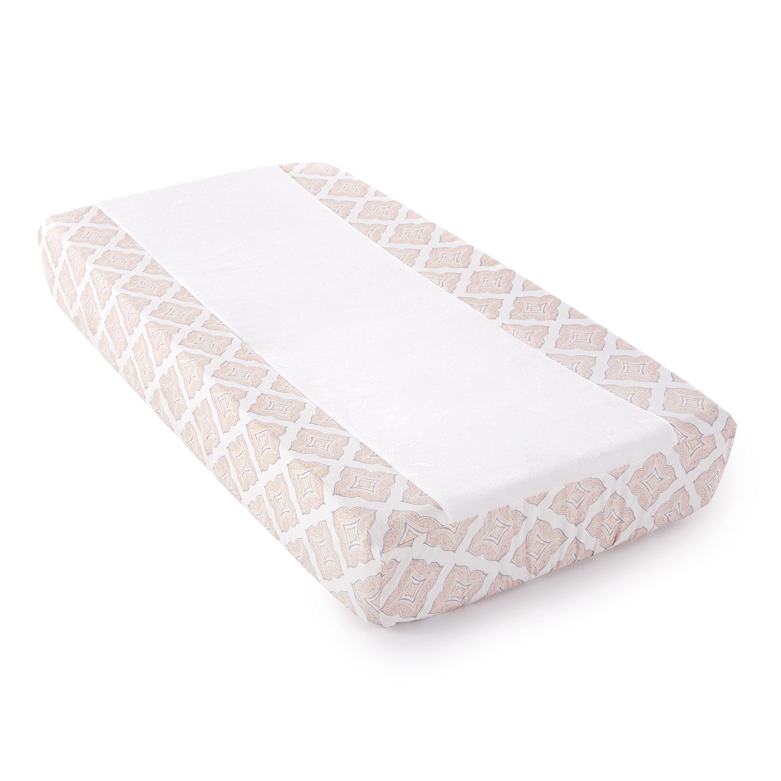 Levtex Baby Heritage blush dust ruffle adds elegant framing to crib