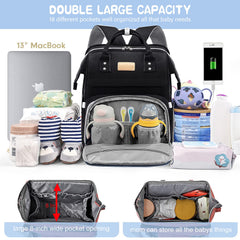 LexiRoman diaper bag backpack changing pad, a soft surface for comfortable diaper changes.