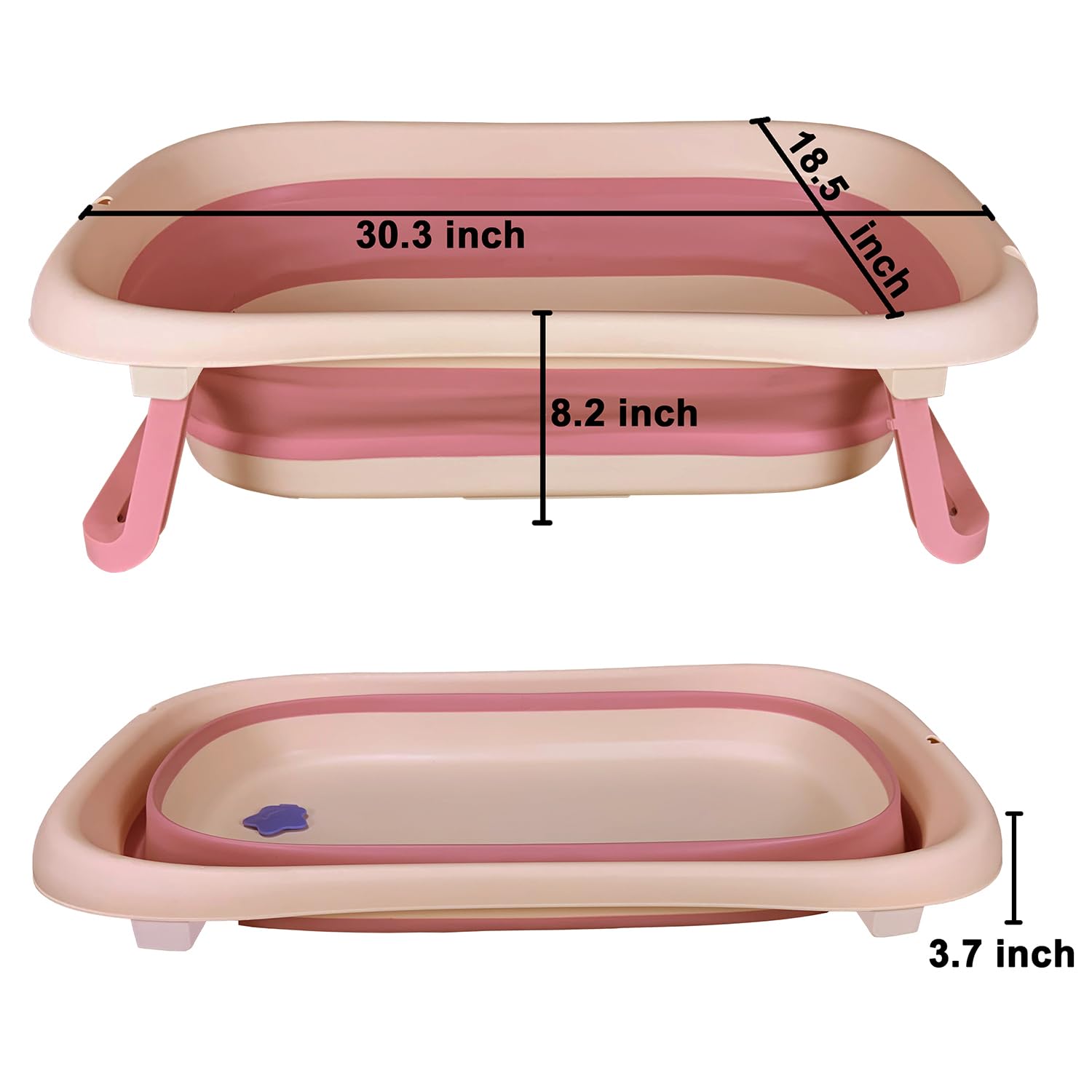 LEXIW curved edge design protects little ones during baths.