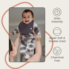Leya & Lior StayDri bib adjustable snaps fit growing babies