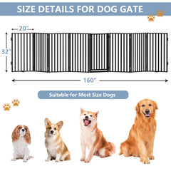 Lezbanz foldable dog gate panels demonstrating flexible configuration for corners.