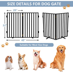 Lezbanz Full Metal Dog Gate folded for compact storage and space saving.