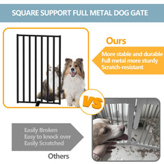 Lezbanz Full Metal Dog Gate wall-mount setup for permanent stability.