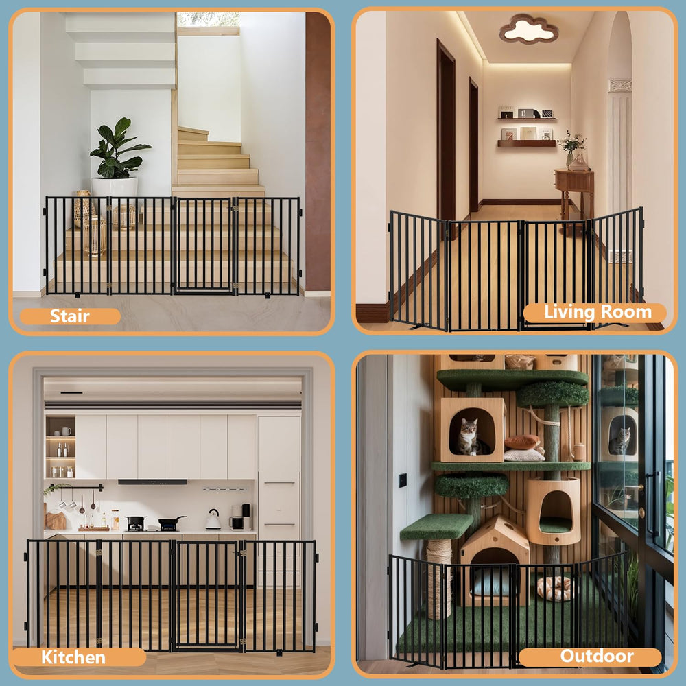 Lezbanz full metal gate installation hardware shows optional wall-mounted placement
