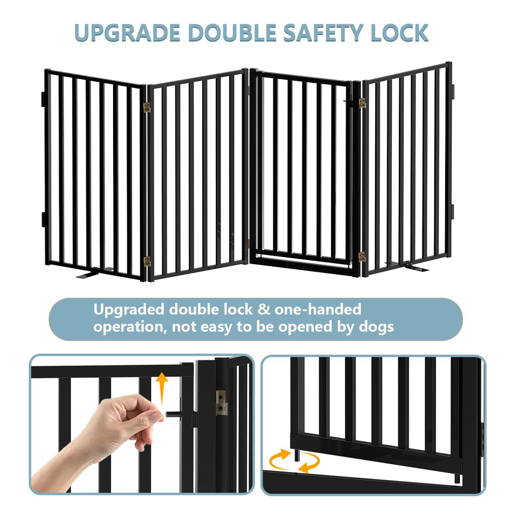 Lezbanz full metal gate outdoor yard demonstrates weather-ready containment for pets