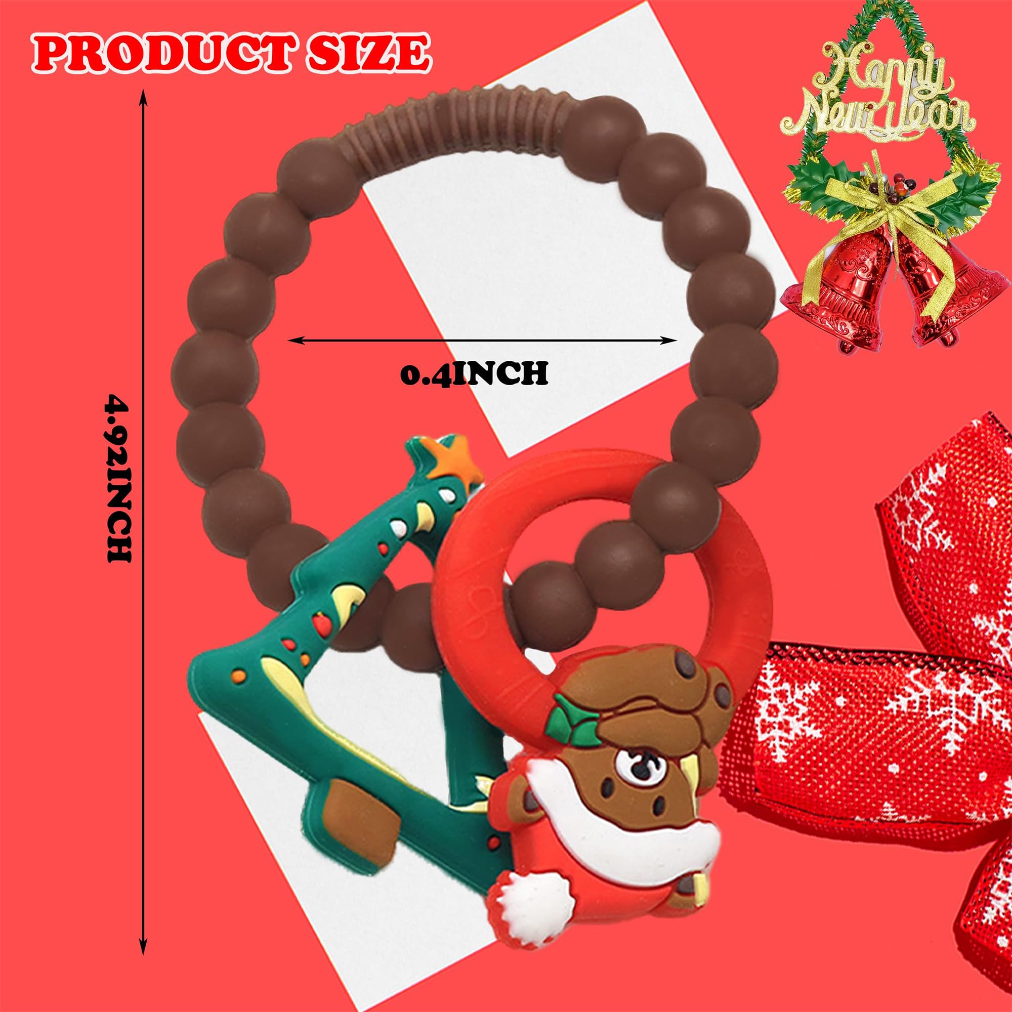 Leziazany bear teether designed for small hands and playful grasp