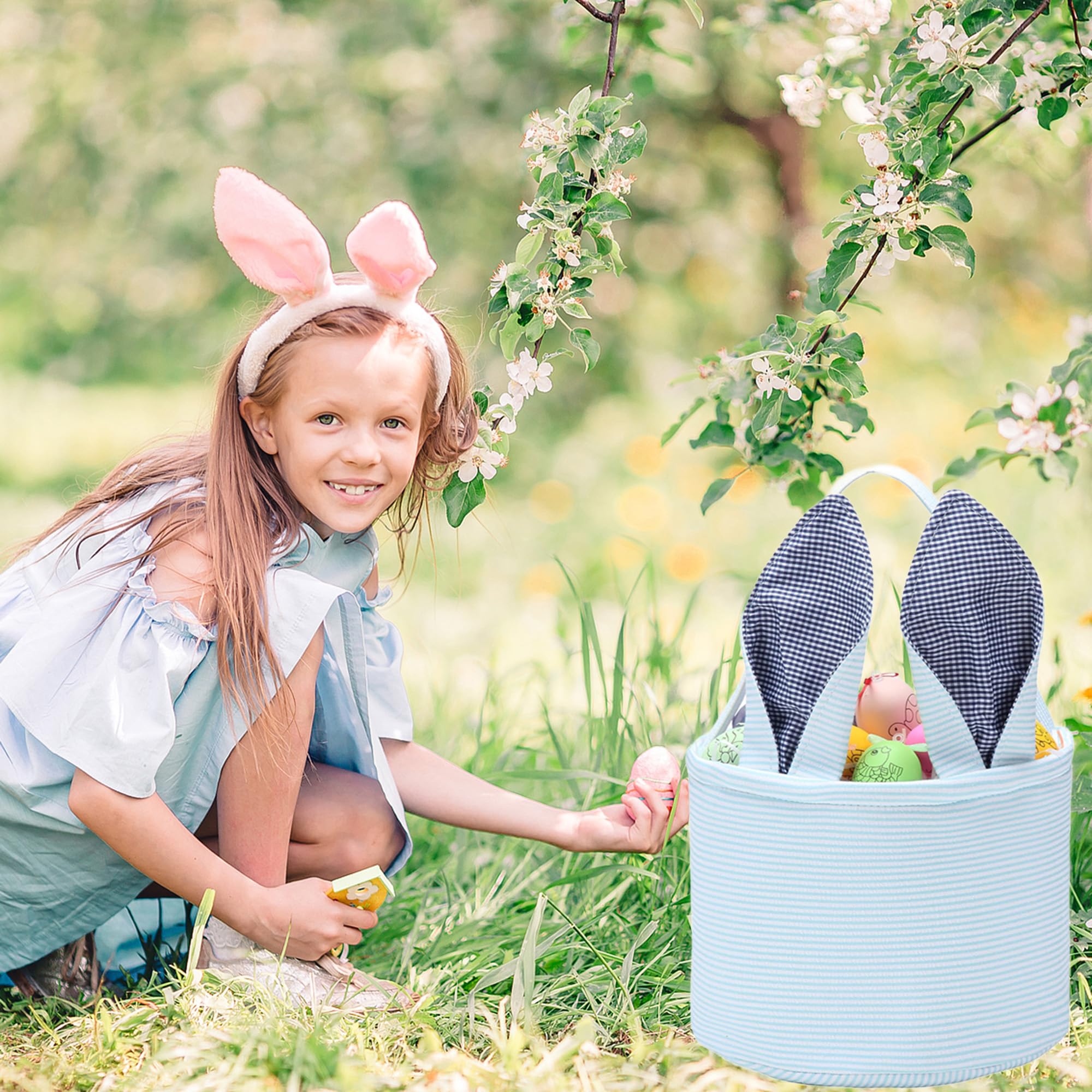 Leziazany Easter basket egg-holding capacity for eggs and treats