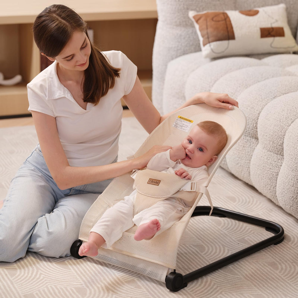 Lfhiwhd bouncer seat 3-point harness closeup emphasizes secure support