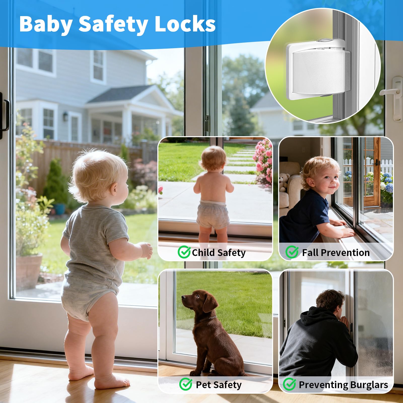 LFKATFI one-handed-operation enables easy locking while supervising children.