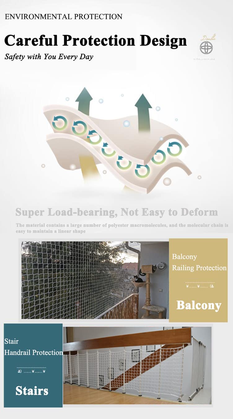 LGLFDJ bunk bed safety net installed on a top bunk railing for anti‑fall protection.