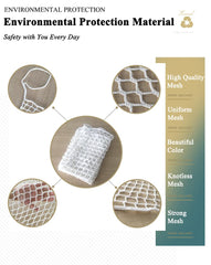 LGLFDJ white knotless anti-fall netting highlights knotless design for safer use