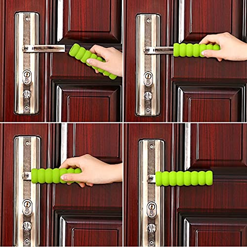 LGNOVQ six-color door-handle-covers differentiate doors easily for kids.