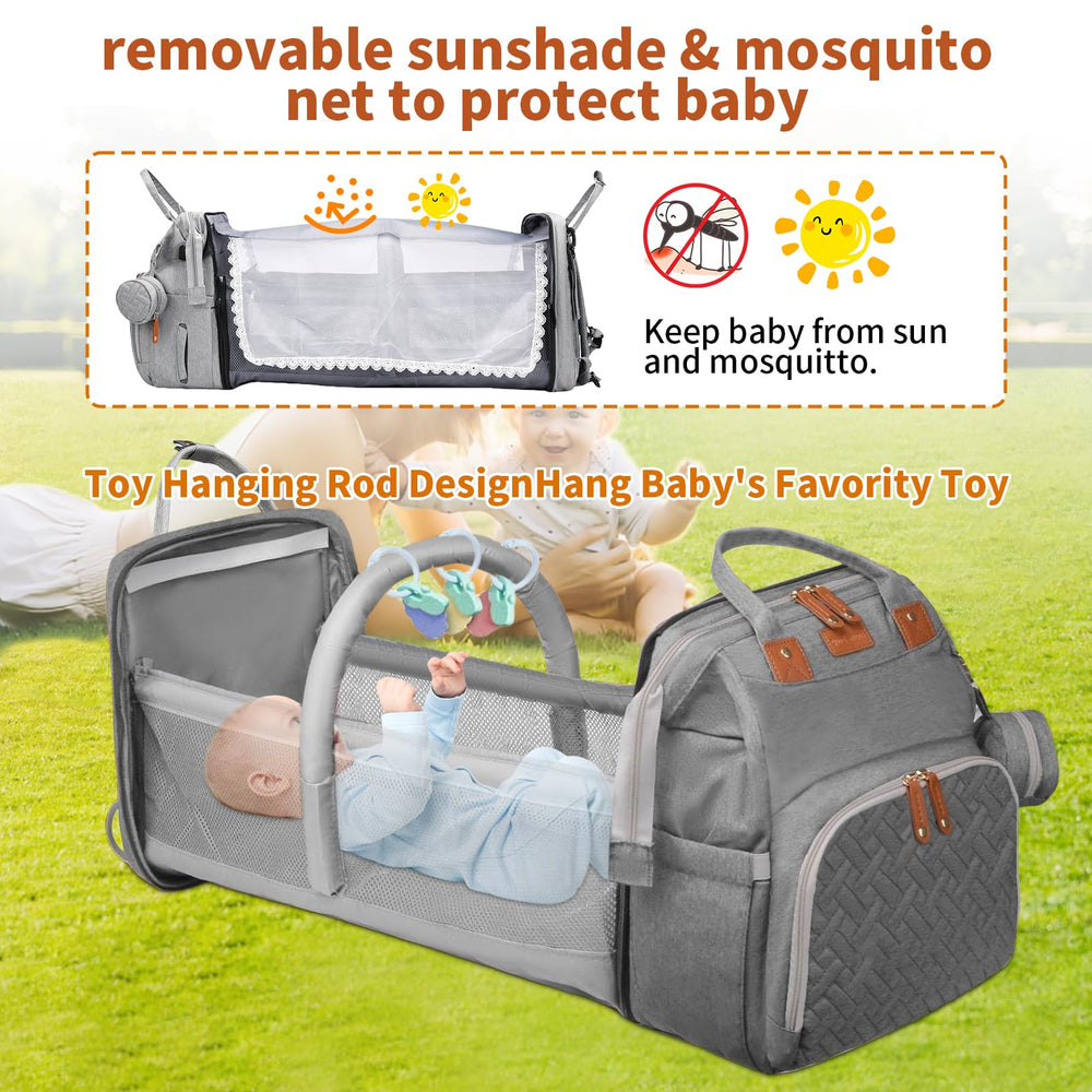 LHDYMXYN diaper bag detachable changing station extends use beyond infancy.