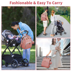 LHDYMXYN diaper bag stroller-straps enable hands-free travel.