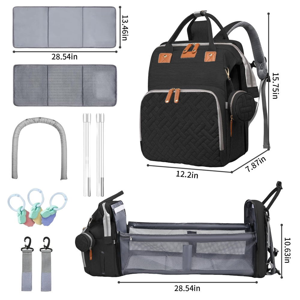 LHDYMXYN USB charging port diaper bag powers devices while parents roam.