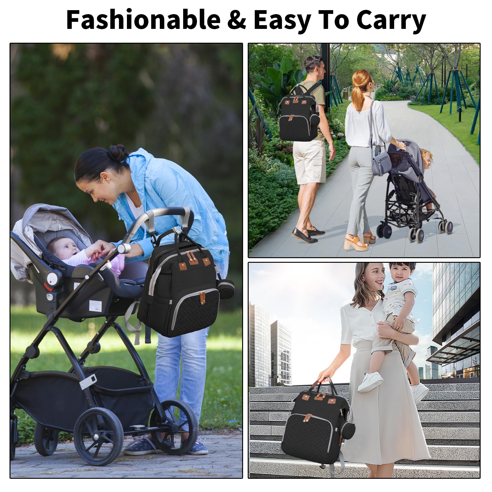 LHDYMXYN bag includes front foil-lined pocket to keep bottles warm on the go.