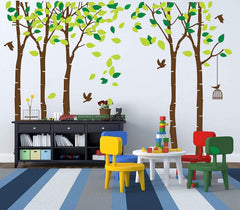 LHKSER giant jungle tree wall decal creates a dramatic nursery focal point