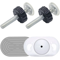 LhyBtm M10 gate adapter front view with wall protector for secure, wall-safe installation.