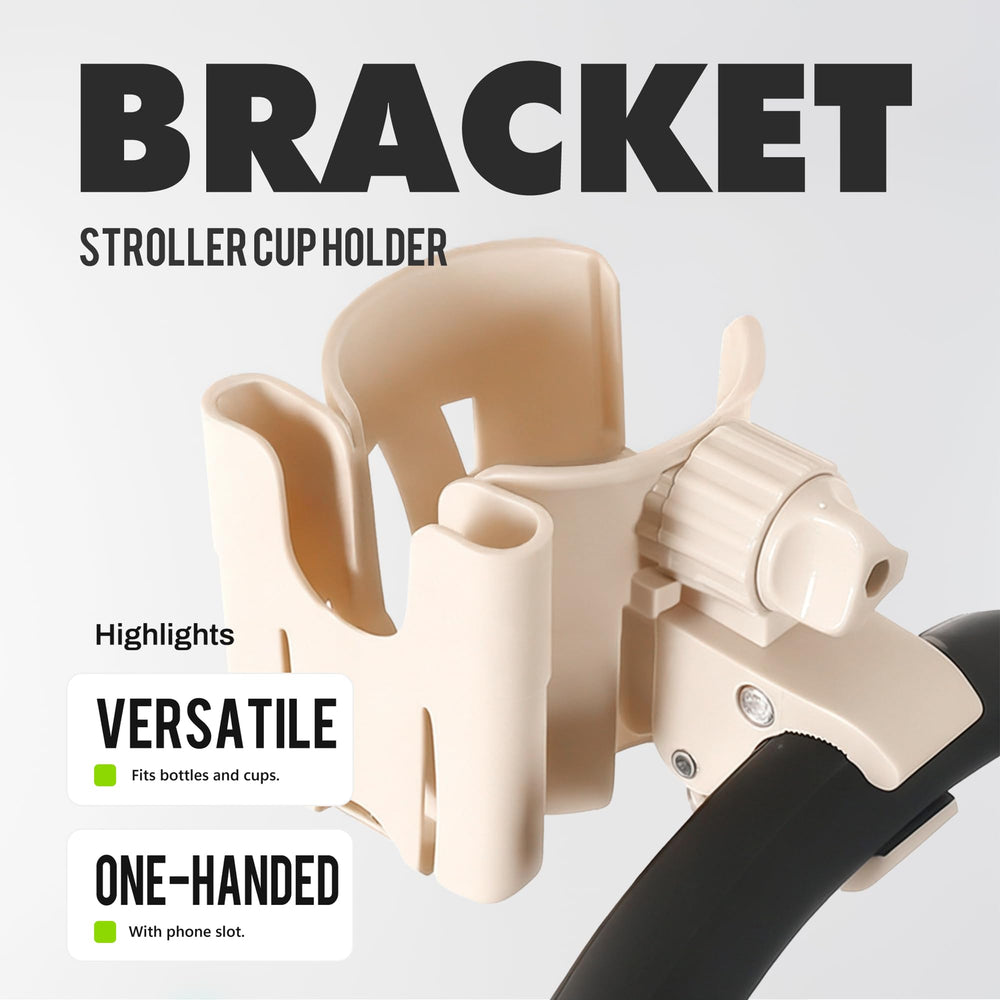 Li & Zhao universal-stroller-cup-holder-beige-color adds a subtle travel-ready look.