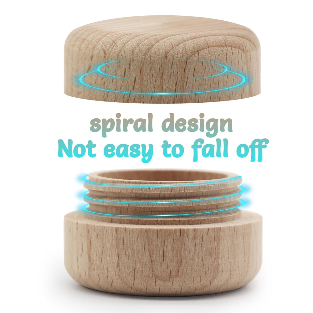 Liannan wooden haircut keepsake opened to reveal stored hair strands for a memorable keepsake