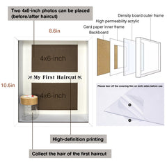 Liannan dual-photo display highlights before and after baby haircut