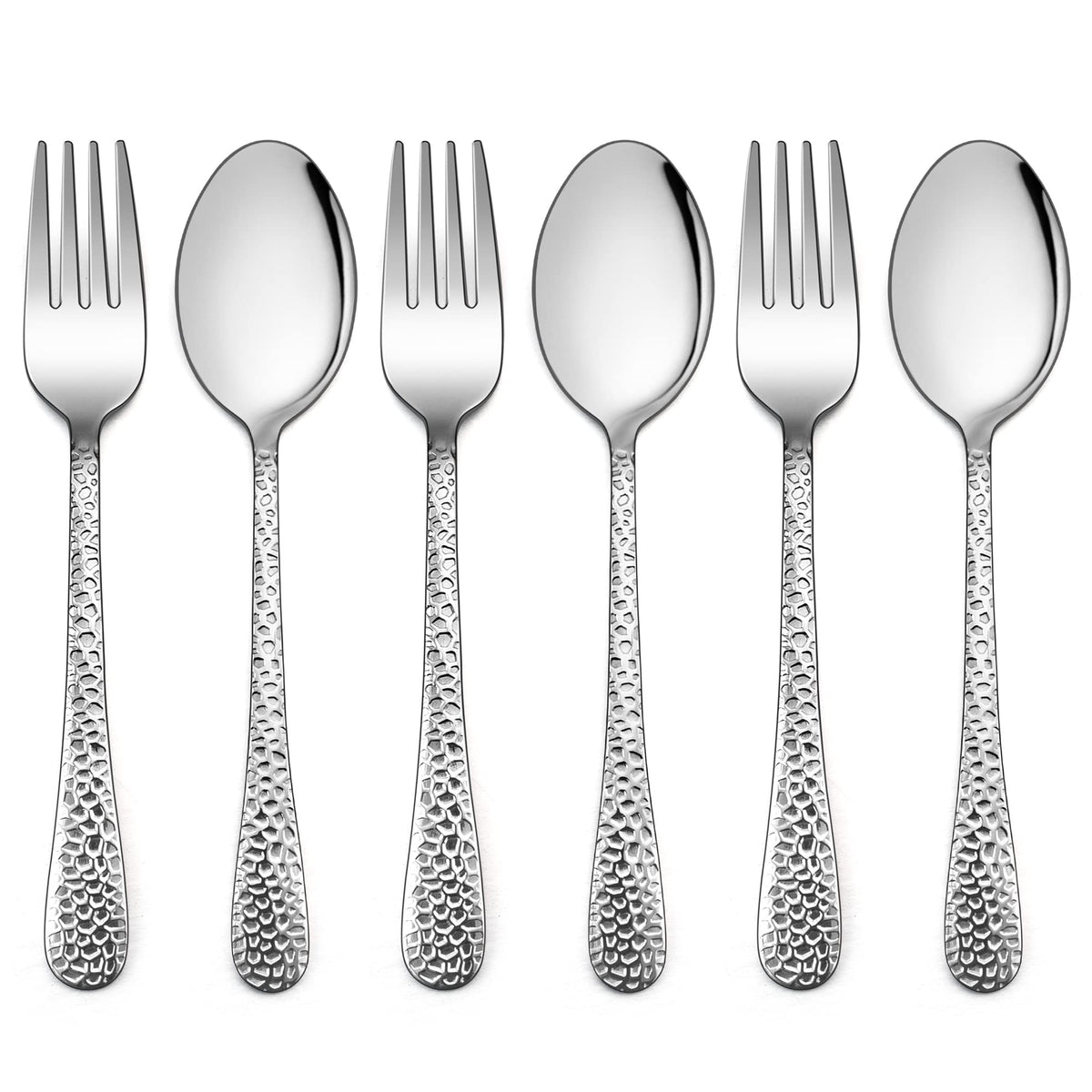 LIANYU 6pc kids silverware with forks and spoons supports easy self-feeding