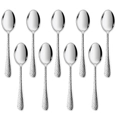 LIANYU 9PCS kids spoons hammered design improve grip for easy self-feeding.