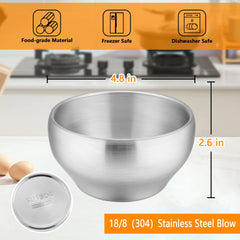 LIANYU double-walled kids bowl heat retention for comfortable soups.