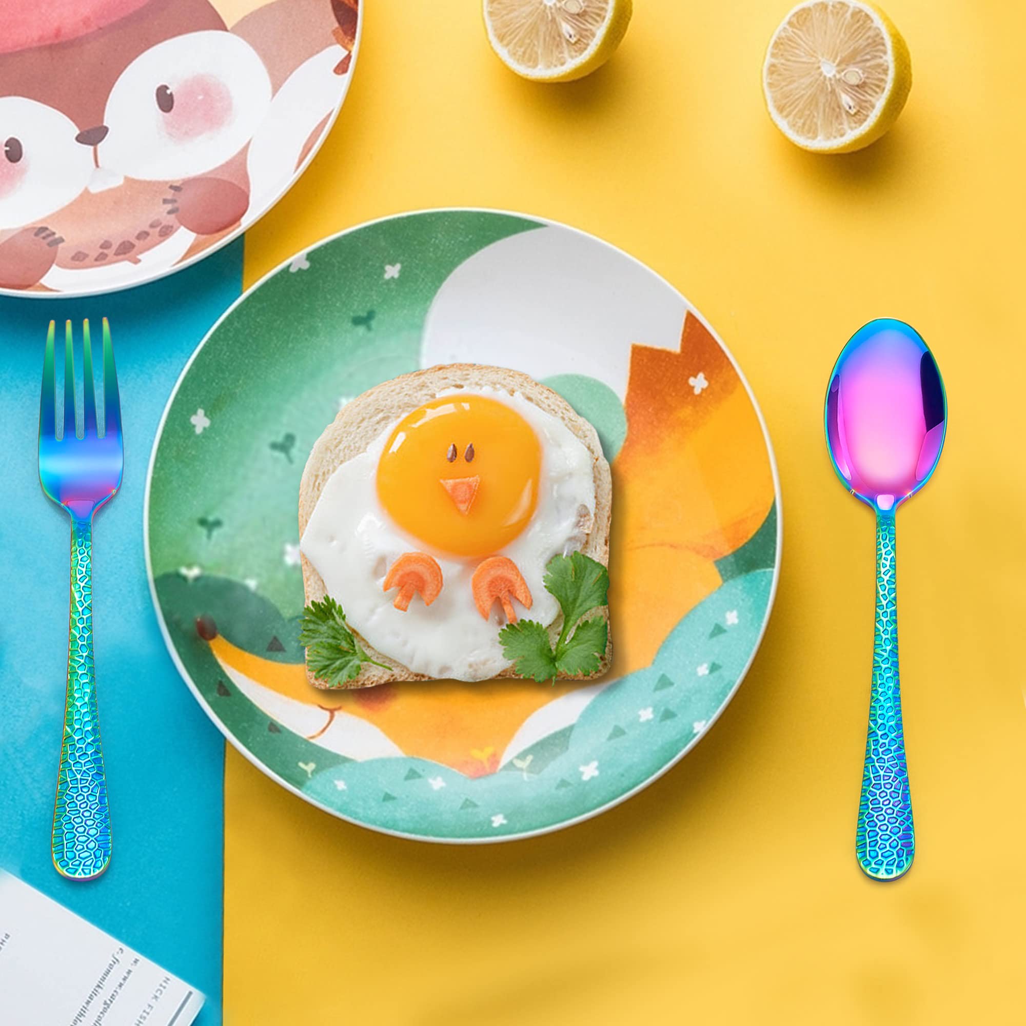 LIANYU kids dishwasher-safe set simplifies cleanup after meals.