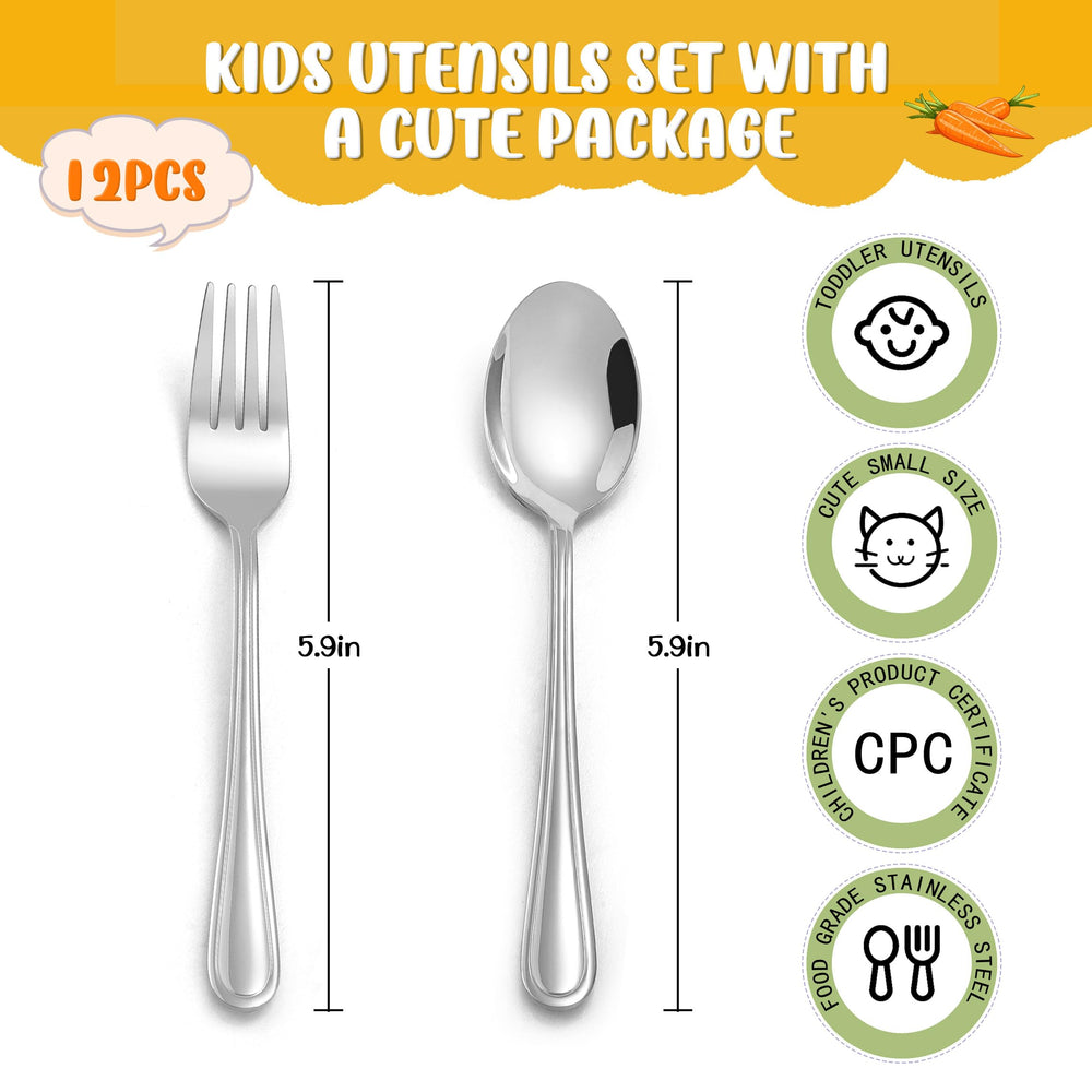 LIANYU kids forks ergonomic design for comfortable grip during meals