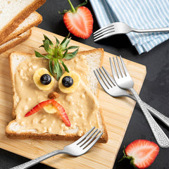 LIANYU kids forks smooth-tip design promotes safe, comfortable eating