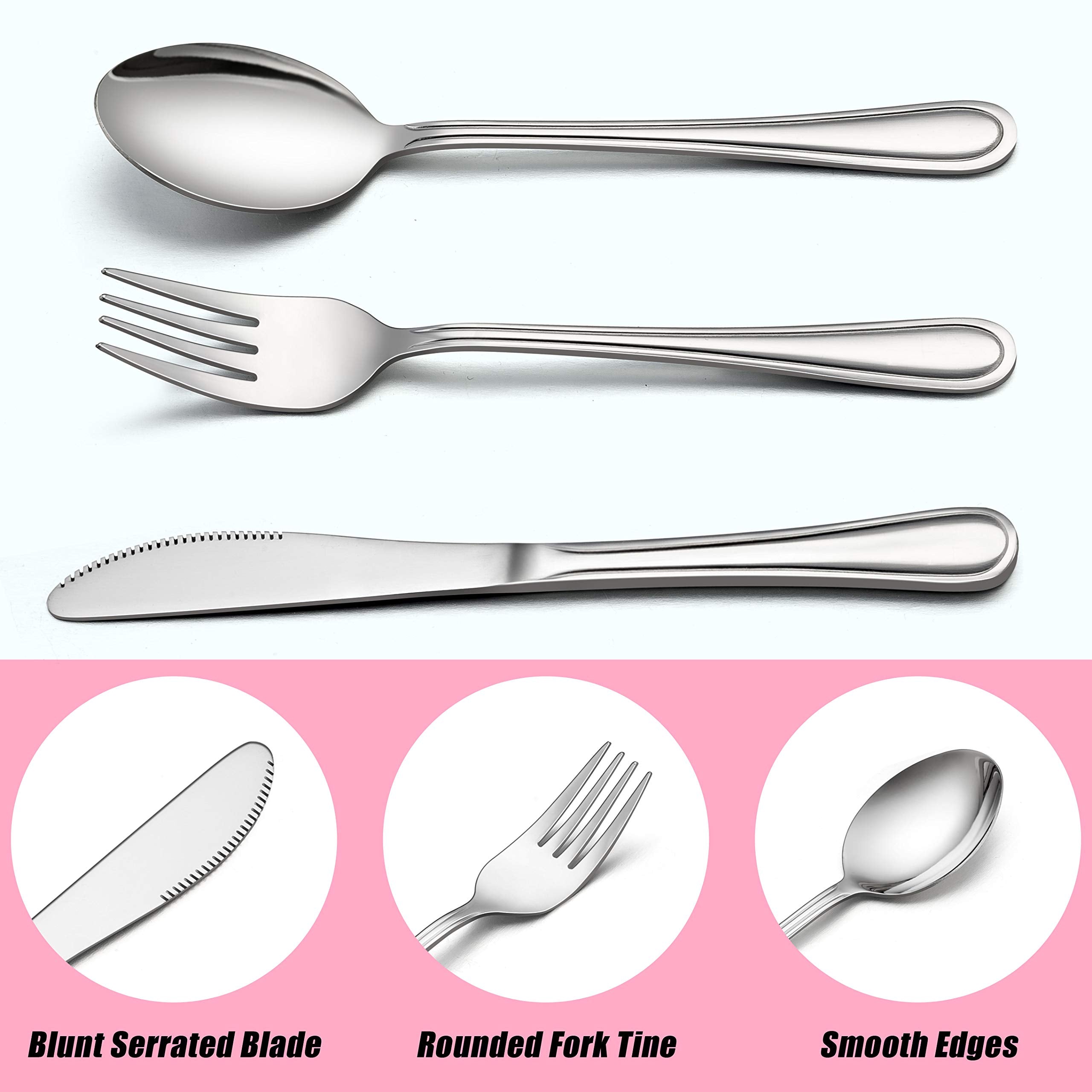 LIANYU dishwasher-safe mirror-finish set cleans quickly after busy family meals