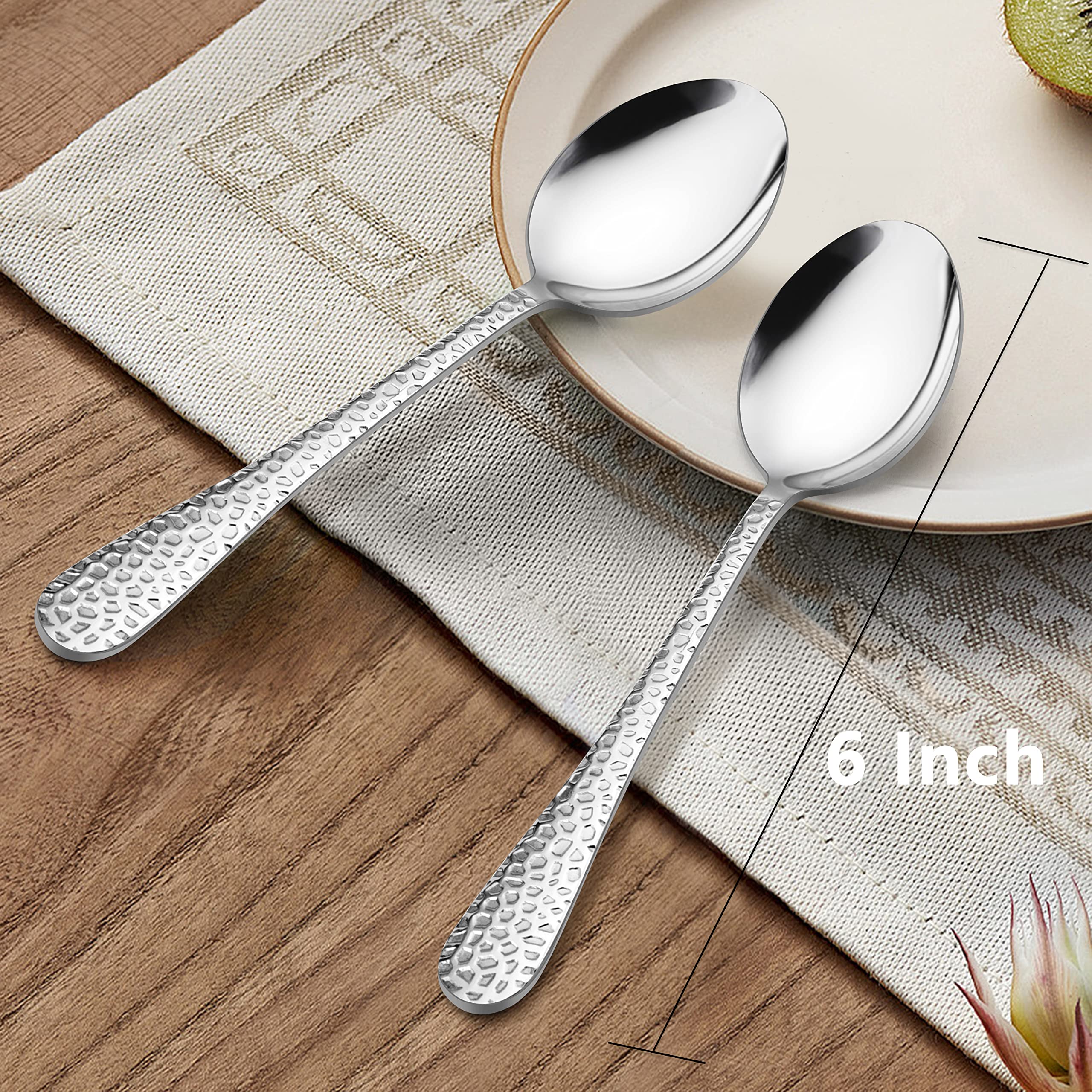 LIANYU kid-size spoons with ergonomic handle for comfortable use.