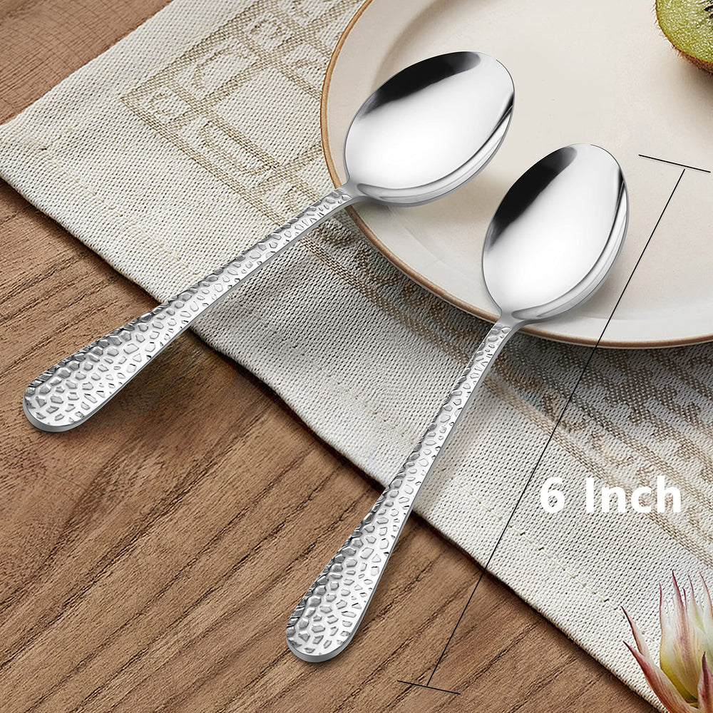 LIANYU kid-size spoons with ergonomic handle for comfortable use.