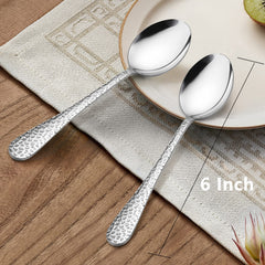 LIANYU kid-size spoons with ergonomic handle for comfortable use.