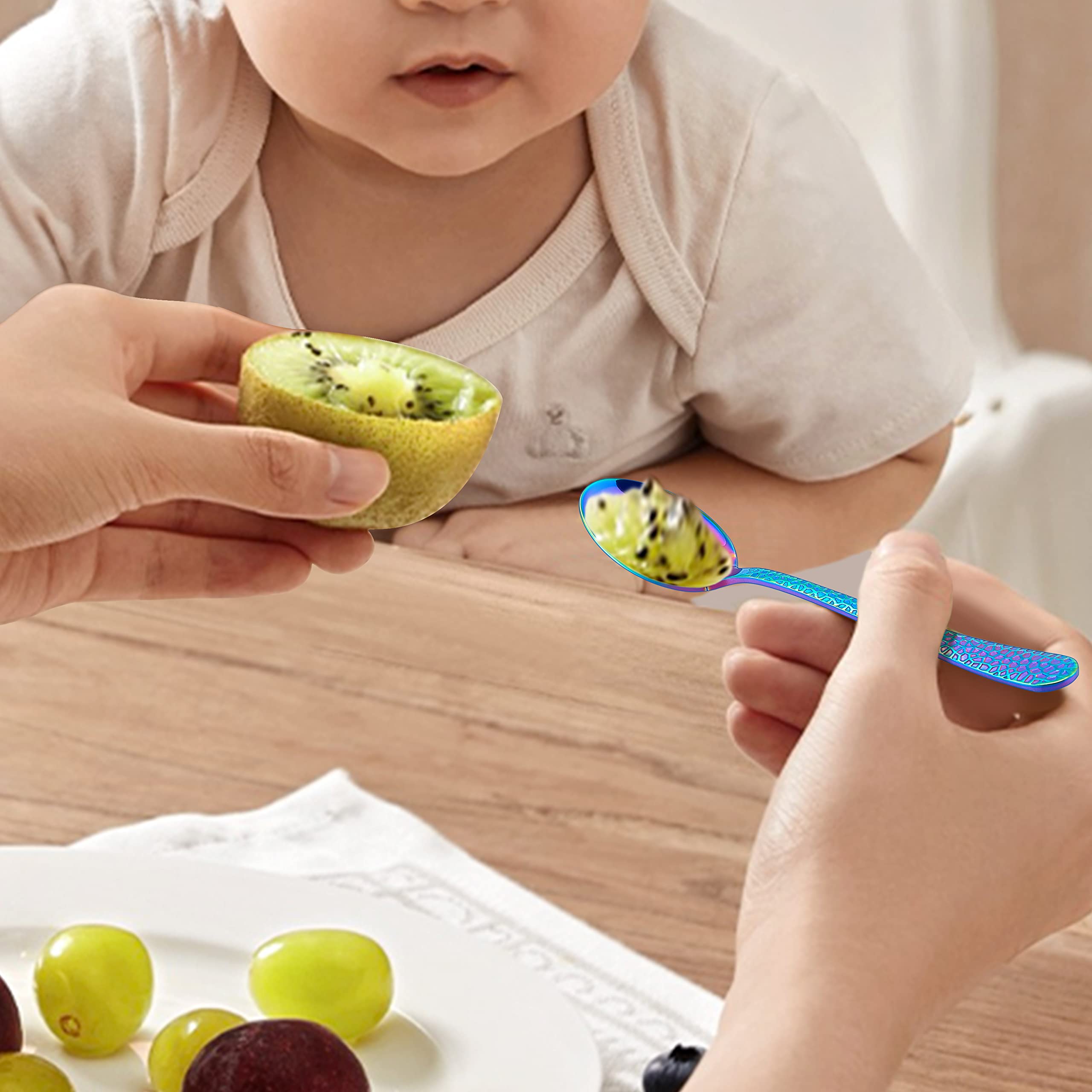 LIANYU multipurpose kids spoons great for dessert or snacks