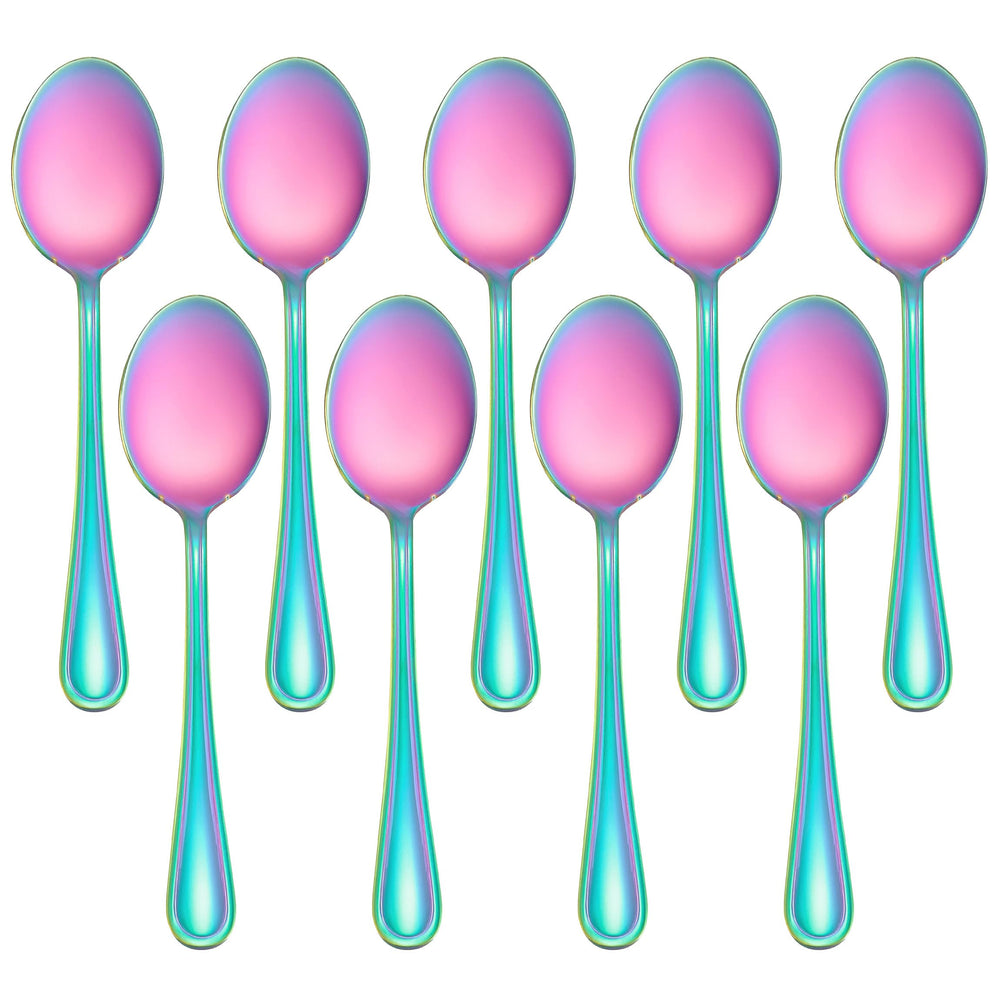 LIANYU rainbow toddler spoons packaging shows gift-ready set for new parents and caregivers.