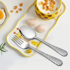 LIANYU toddler silverware set stainless steel shows a durable, smooth mirror finish.
