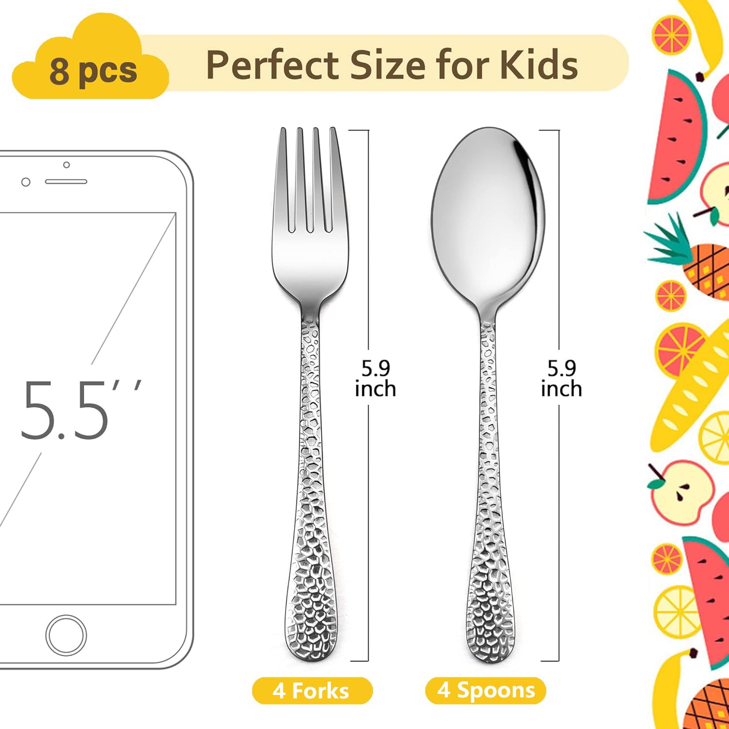 LIANYU toddler spoons four-piece with rounded bowls for safe, comfortable feeding.