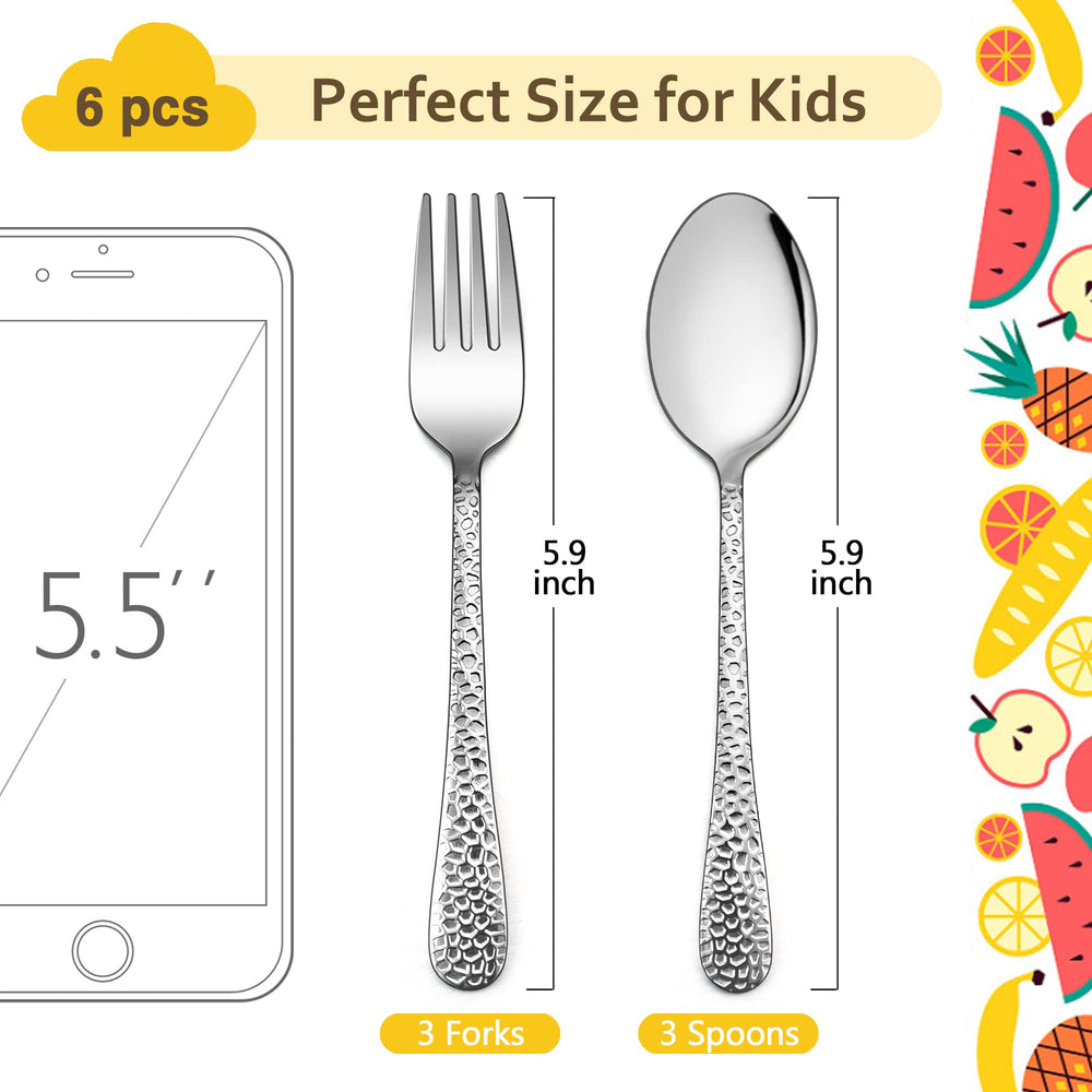 LIANYU toddler utensils in stainless steel for durable daily meals