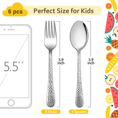 LIANYU toddler utensils in stainless steel for durable daily meals