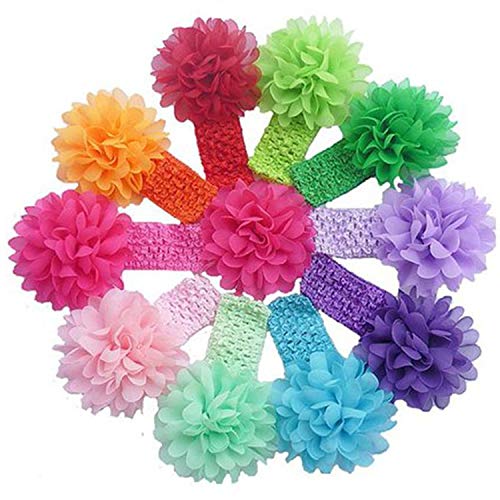 Liasun chiffon flowers closeup reveals delicate bows for photos